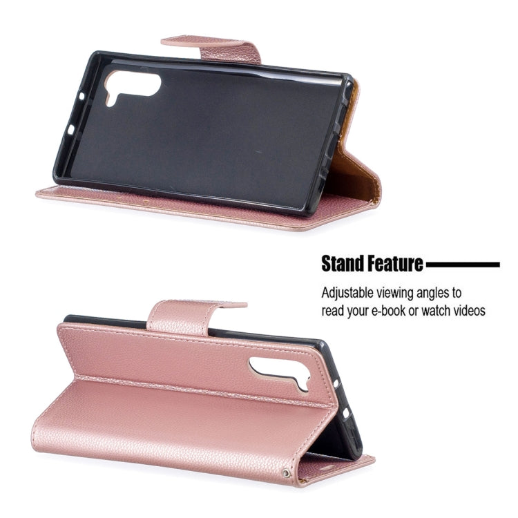 Litchi Texture Pure Color Horizontal Flip PU Leather Case with Holder & Card Slots & Wallet & Lanyard for Galaxy Note10