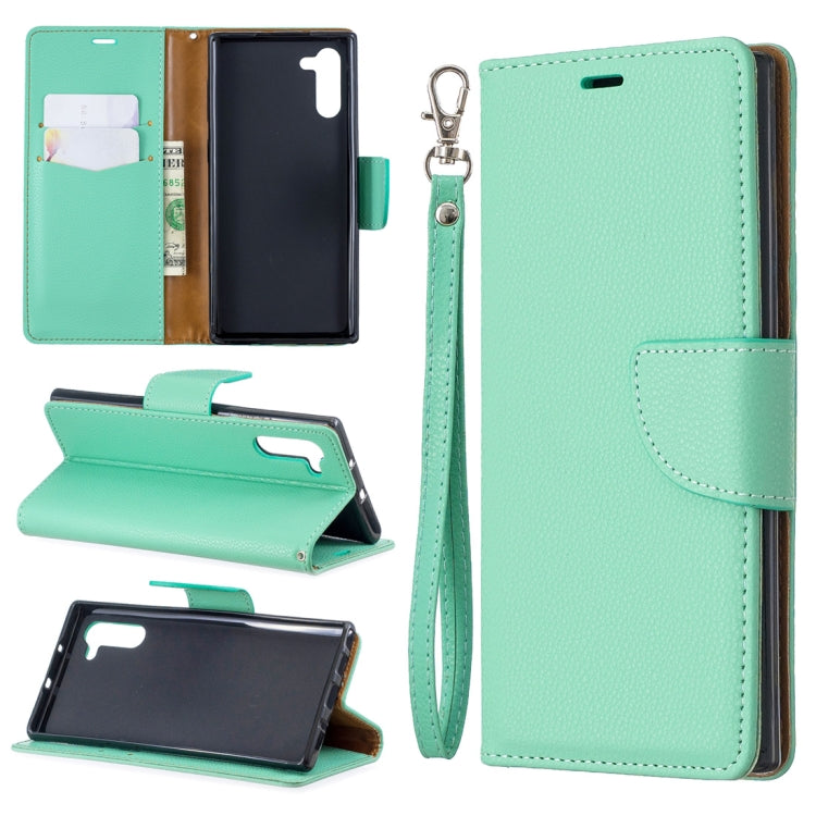 Litchi Texture Pure Color Horizontal Flip PU Leather Case with Holder & Card Slots & Wallet & Lanyard for Galaxy Note10