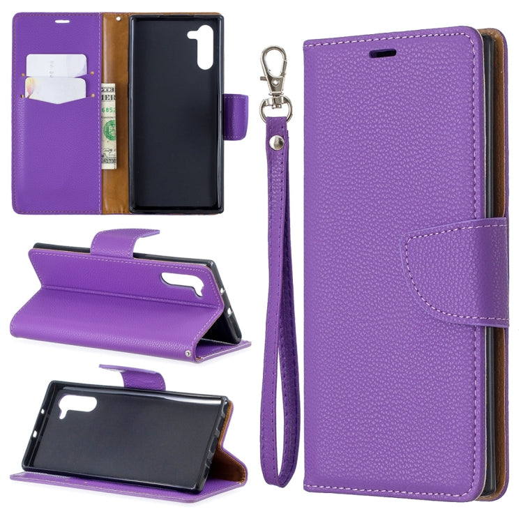 Litchi Texture Pure Color Horizontal Flip PU Leather Case with Holder & Card Slots & Wallet & Lanyard for Galaxy Note10