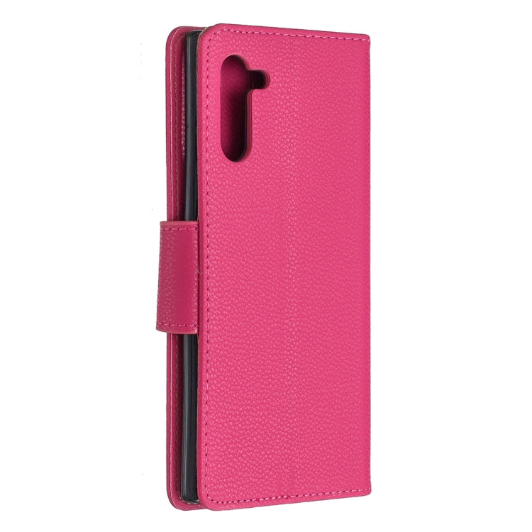 Litchi Texture Pure Color Horizontal Flip PU Leather Case with Holder & Card Slots & Wallet & Lanyard for Galaxy Note10