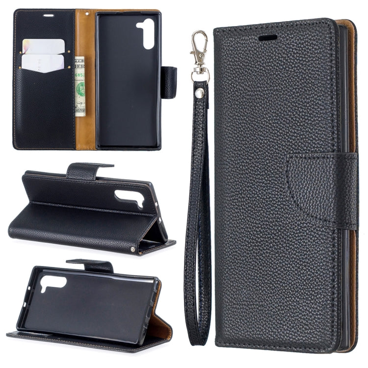 Litchi Texture Pure Color Horizontal Flip PU Leather Case with Holder & Card Slots & Wallet & Lanyard for Galaxy Note10