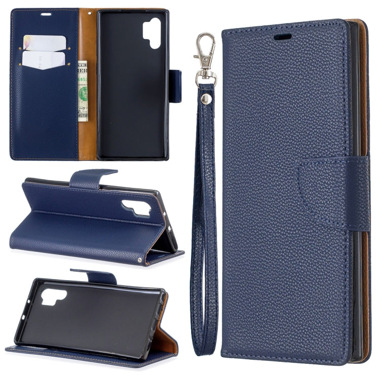 Litchi Texture Pure Color Horizontal Flip PU Leather Case with Holder & Card Slots & Wallet & Lanyard for Galaxy Note10+