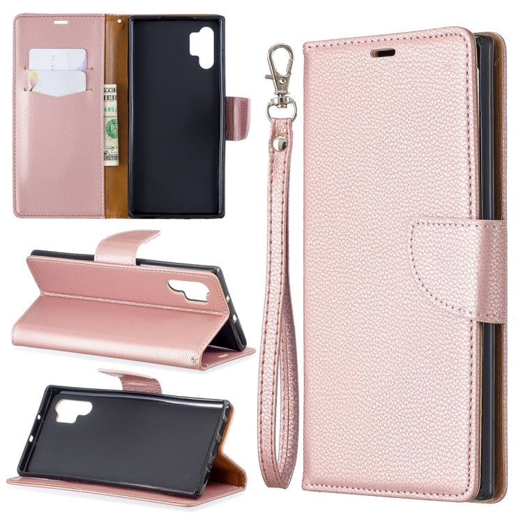 Litchi Texture Pure Color Horizontal Flip PU Leather Case with Holder & Card Slots & Wallet & Lanyard for Galaxy Note10+
