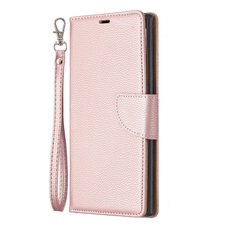 Litchi Texture Pure Color Horizontal Flip PU Leather Case with Holder & Card Slots & Wallet & Lanyard for Galaxy Note10+