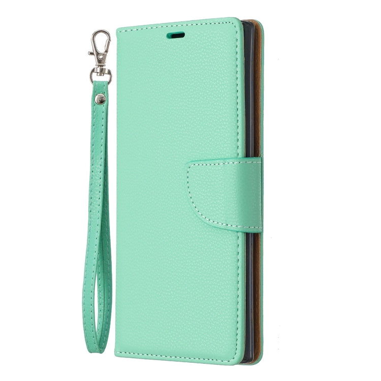 Litchi Texture Pure Color Horizontal Flip PU Leather Case with Holder & Card Slots & Wallet & Lanyard for Galaxy Note10+