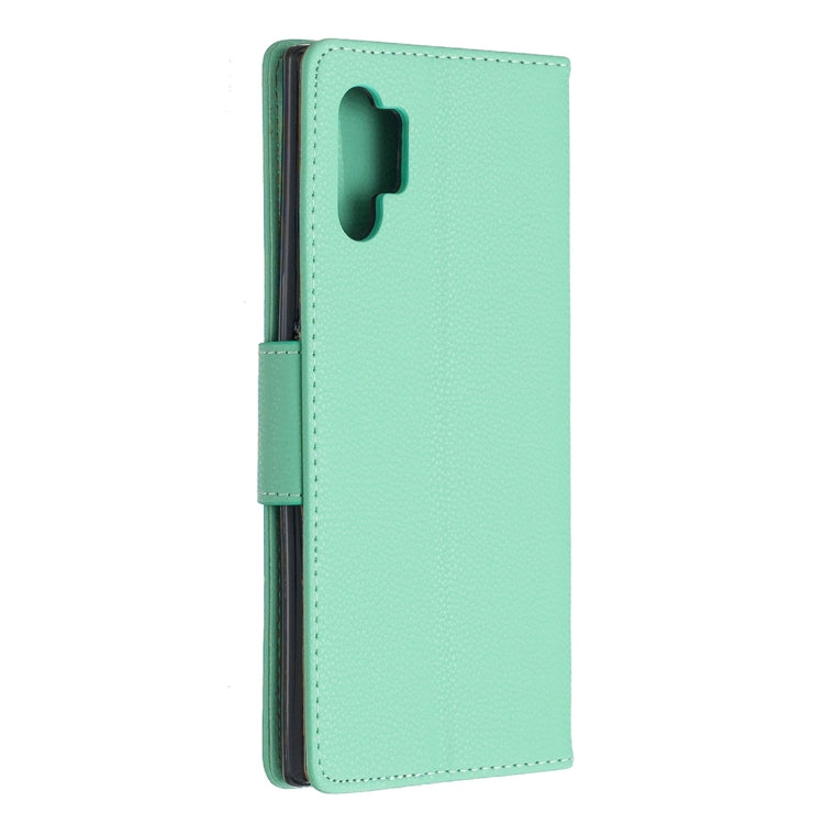 Litchi Texture Pure Color Horizontal Flip PU Leather Case with Holder & Card Slots & Wallet & Lanyard for Galaxy Note10+