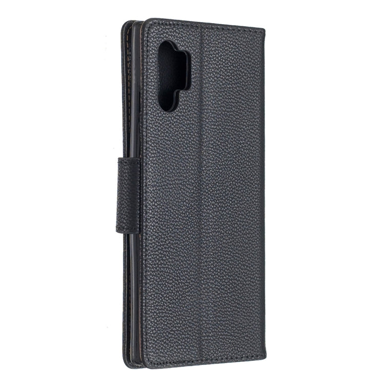 Litchi Texture Pure Color Horizontal Flip PU Leather Case with Holder & Card Slots & Wallet & Lanyard for Galaxy Note10+