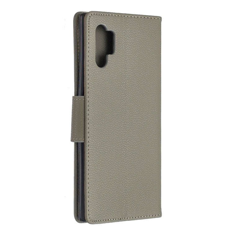 Litchi Texture Pure Color Horizontal Flip PU Leather Case with Holder & Card Slots & Wallet & Lanyard for Galaxy Note10+