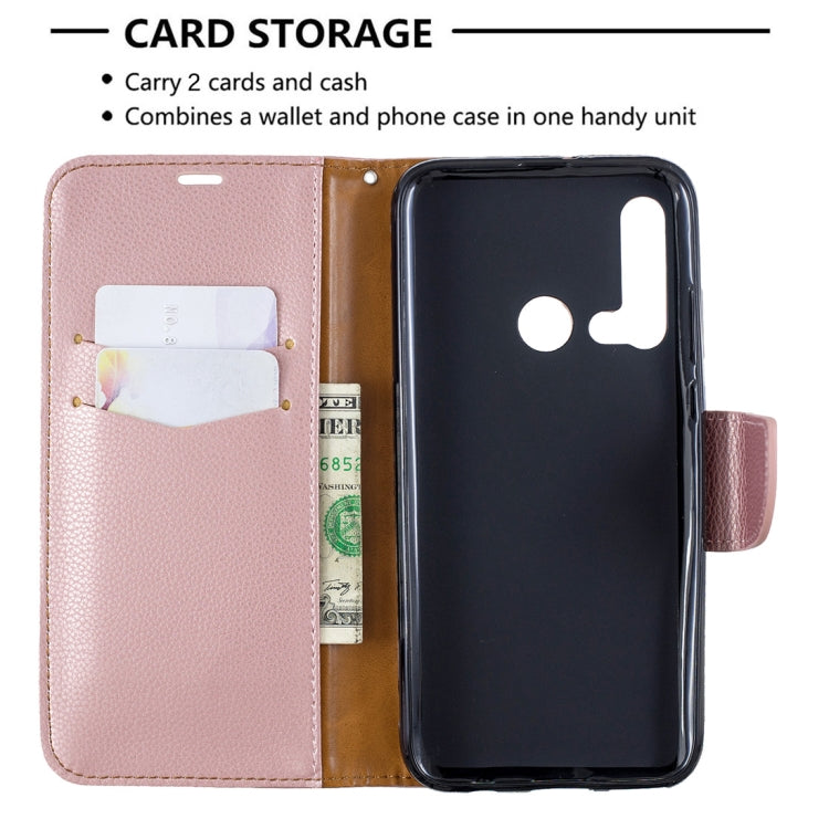 Litchi Texture Pure Color Horizontal Flip PU Leather Case with Holder & Card Slots & Wallet & Lanyard for Huawei P20 lite (2019) / nova 5i