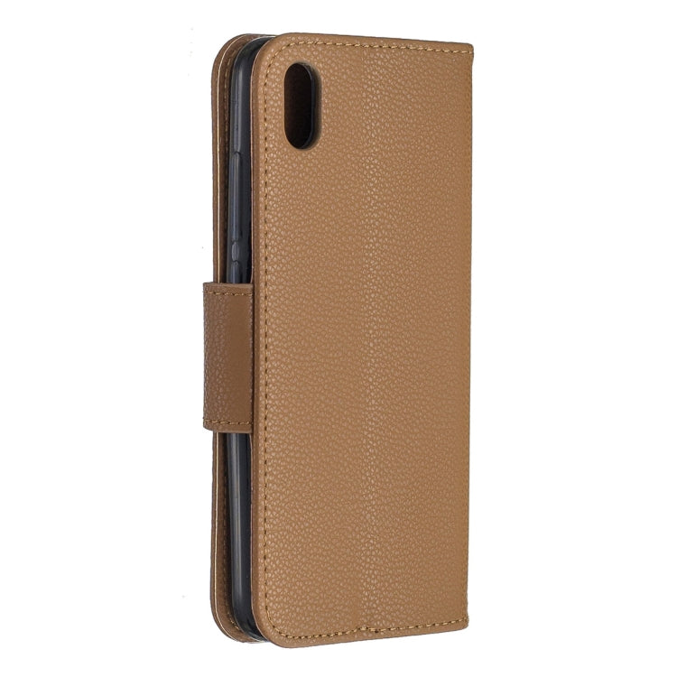 Litchi Texture Pure Color Horizontal Flip PU Leather Case with Holder & Card Slots & Wallet & Lanyard for Xiaomi Redmi 7A