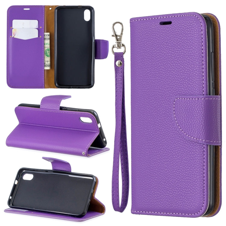 Litchi Texture Pure Color Horizontal Flip PU Leather Case with Holder & Card Slots & Wallet & Lanyard for Xiaomi Redmi 7A