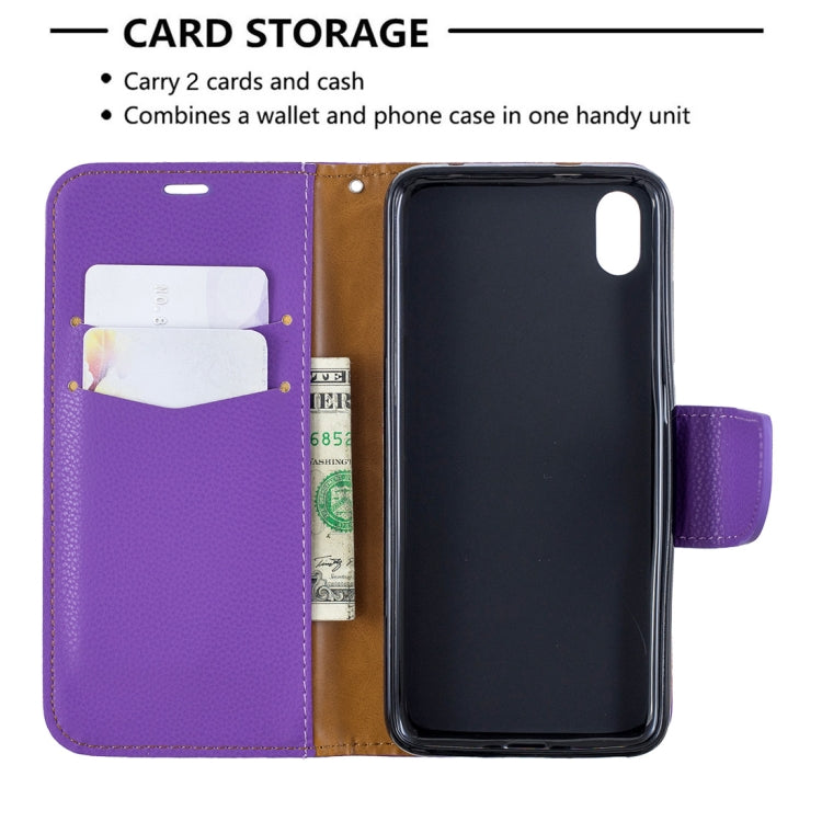 Litchi Texture Pure Color Horizontal Flip PU Leather Case with Holder & Card Slots & Wallet & Lanyard for Xiaomi Redmi 7A