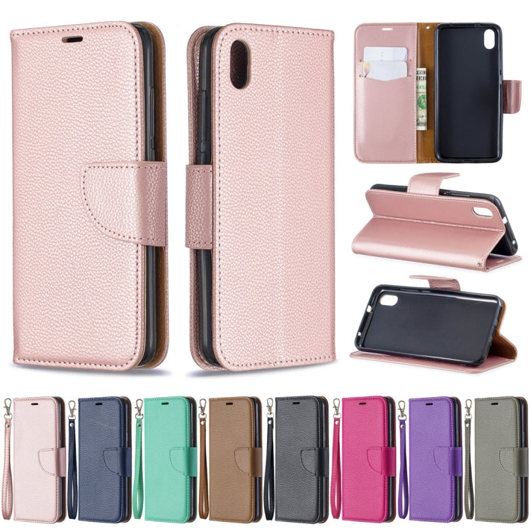 Litchi Texture Pure Color Horizontal Flip PU Leather Case with Holder & Card Slots & Wallet & Lanyard for Xiaomi Redmi 7A