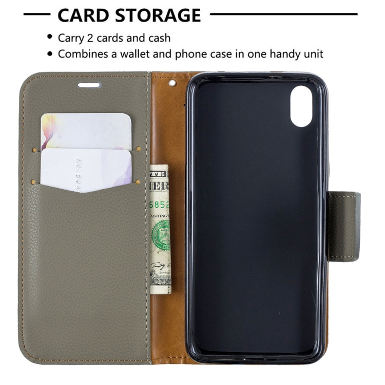 Litchi Texture Pure Color Horizontal Flip PU Leather Case with Holder & Card Slots & Wallet & Lanyard for Xiaomi Redmi 7A