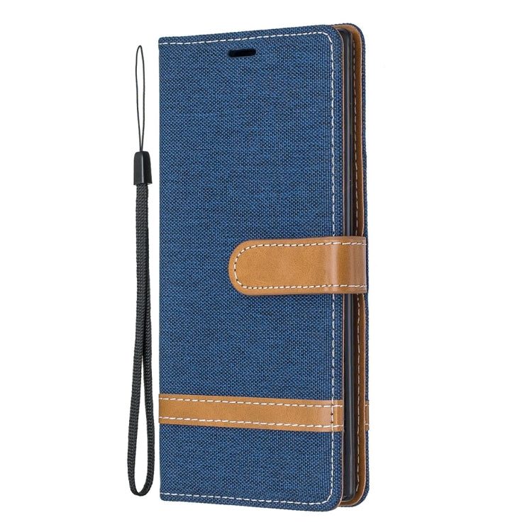 Color Matching Denim Texture Horizontal Flip Leather Case with Holder & Card Slots & Wallet & Lanyard for Galaxy Note10