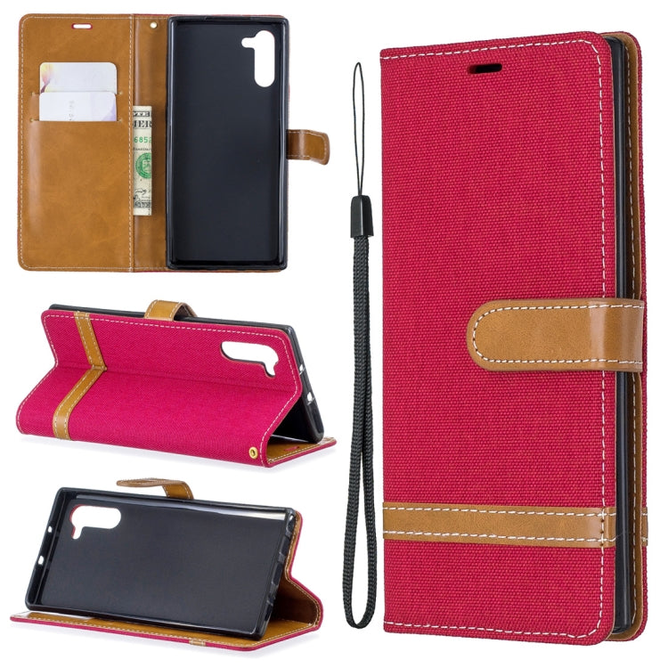 Color Matching Denim Texture Horizontal Flip Leather Case with Holder & Card Slots & Wallet & Lanyard for Galaxy Note10