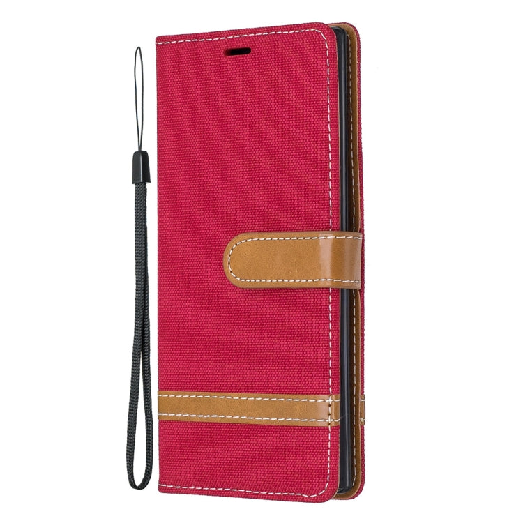 Color Matching Denim Texture Horizontal Flip Leather Case with Holder & Card Slots & Wallet & Lanyard for Galaxy Note10