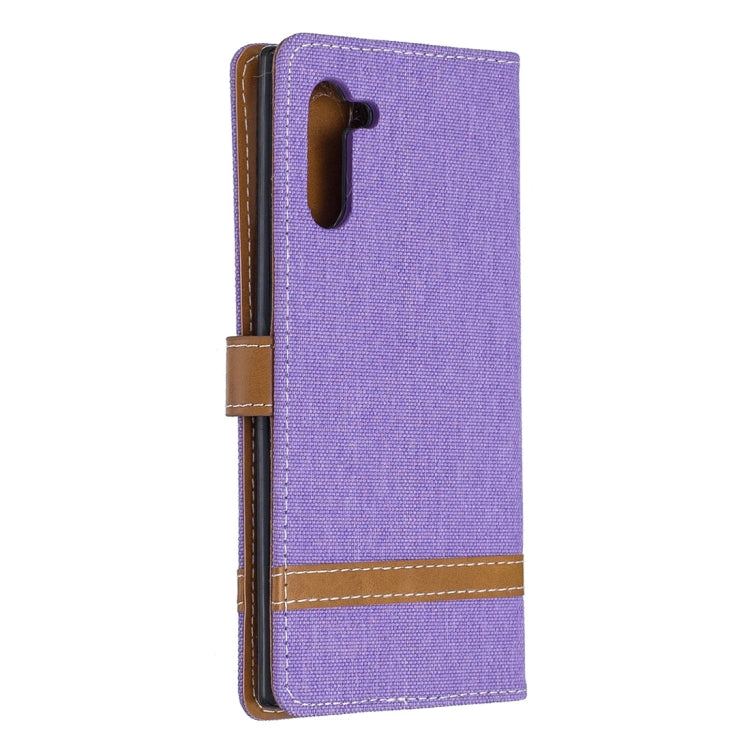 Color Matching Denim Texture Horizontal Flip Leather Case with Holder & Card Slots & Wallet & Lanyard for Galaxy Note10