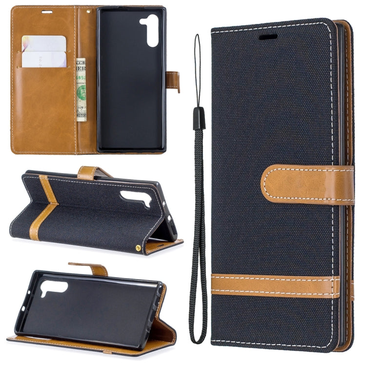 Color Matching Denim Texture Horizontal Flip Leather Case with Holder & Card Slots & Wallet & Lanyard for Galaxy Note10