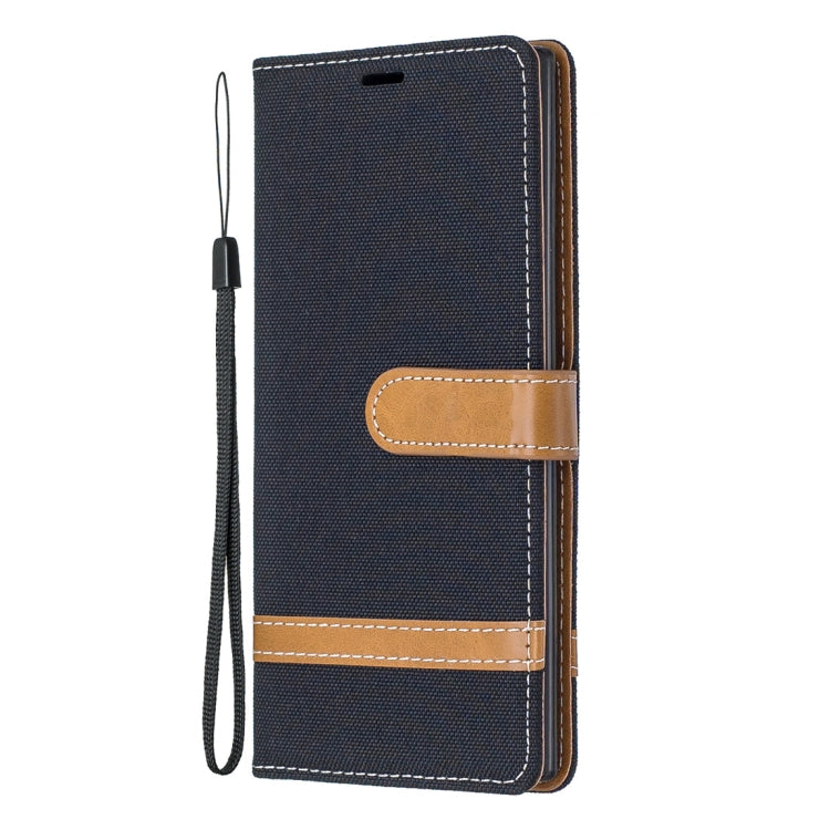 Color Matching Denim Texture Horizontal Flip Leather Case with Holder & Card Slots & Wallet & Lanyard for Galaxy Note10