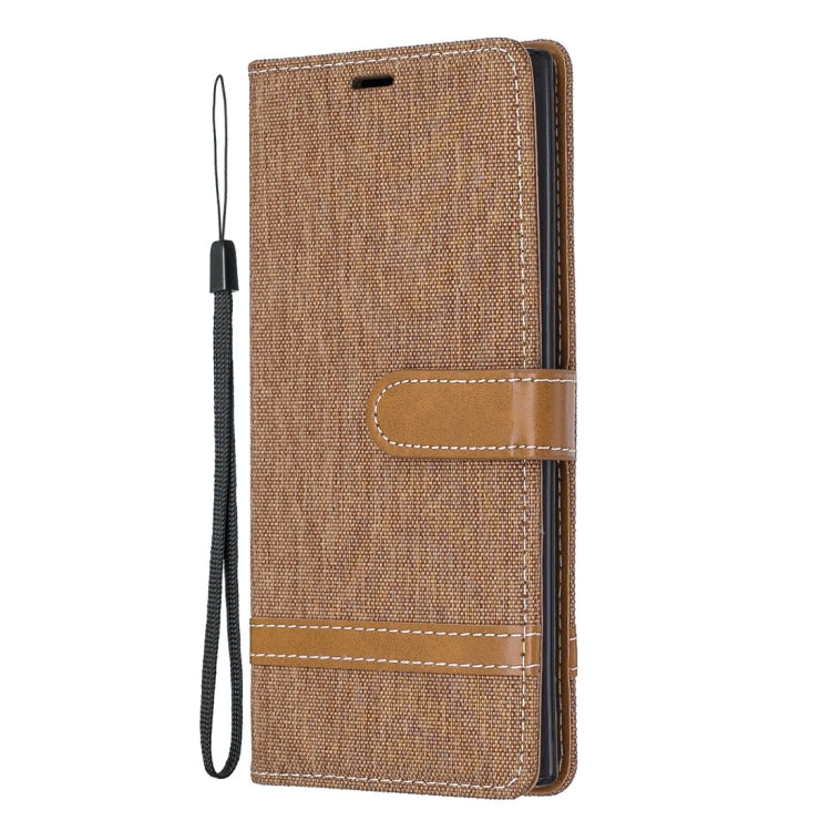 Color Matching Denim Texture Horizontal Flip Leather Case with Holder & Card Slots & Wallet & Lanyard for Galaxy Note10