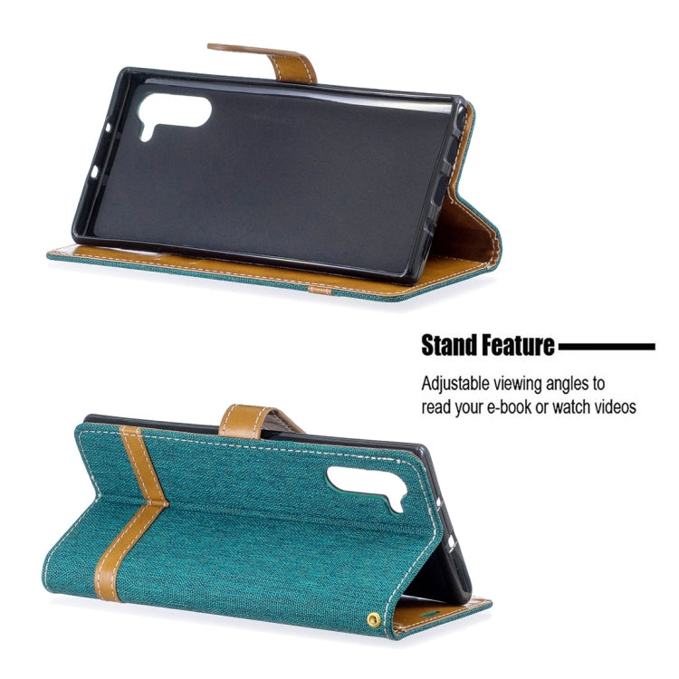 Color Matching Denim Texture Horizontal Flip Leather Case with Holder & Card Slots & Wallet & Lanyard for Galaxy Note10