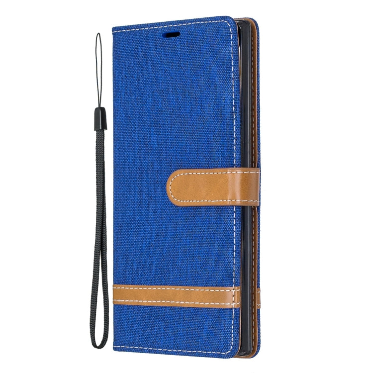 Color Matching Denim Texture Horizontal Flip Leather Case with Holder & Card Slots & Wallet & Lanyard for Galaxy Note10+