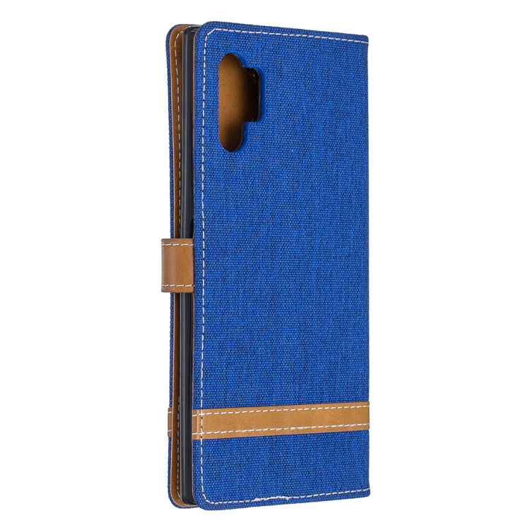 Color Matching Denim Texture Horizontal Flip Leather Case with Holder & Card Slots & Wallet & Lanyard for Galaxy Note10+