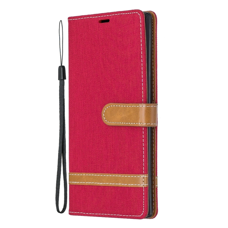 Color Matching Denim Texture Horizontal Flip Leather Case with Holder & Card Slots & Wallet & Lanyard for Galaxy Note10+