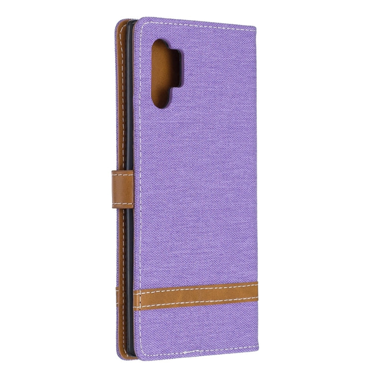 Color Matching Denim Texture Horizontal Flip Leather Case with Holder & Card Slots & Wallet & Lanyard for Galaxy Note10+