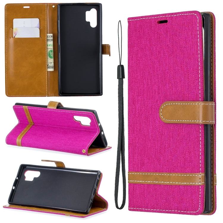 Color Matching Denim Texture Horizontal Flip Leather Case with Holder & Card Slots & Wallet & Lanyard for Galaxy Note10+