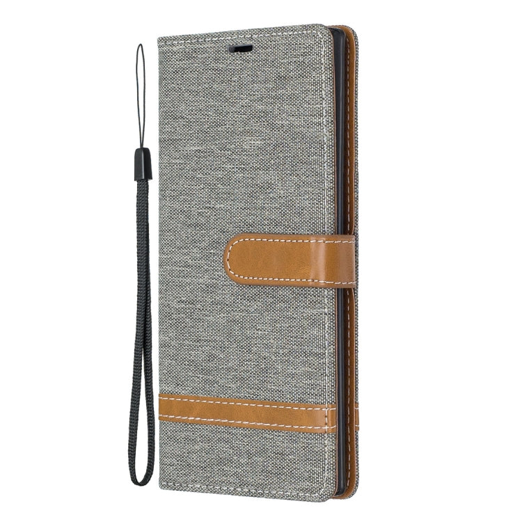 Color Matching Denim Texture Horizontal Flip Leather Case with Holder & Card Slots & Wallet & Lanyard for Galaxy Note10+