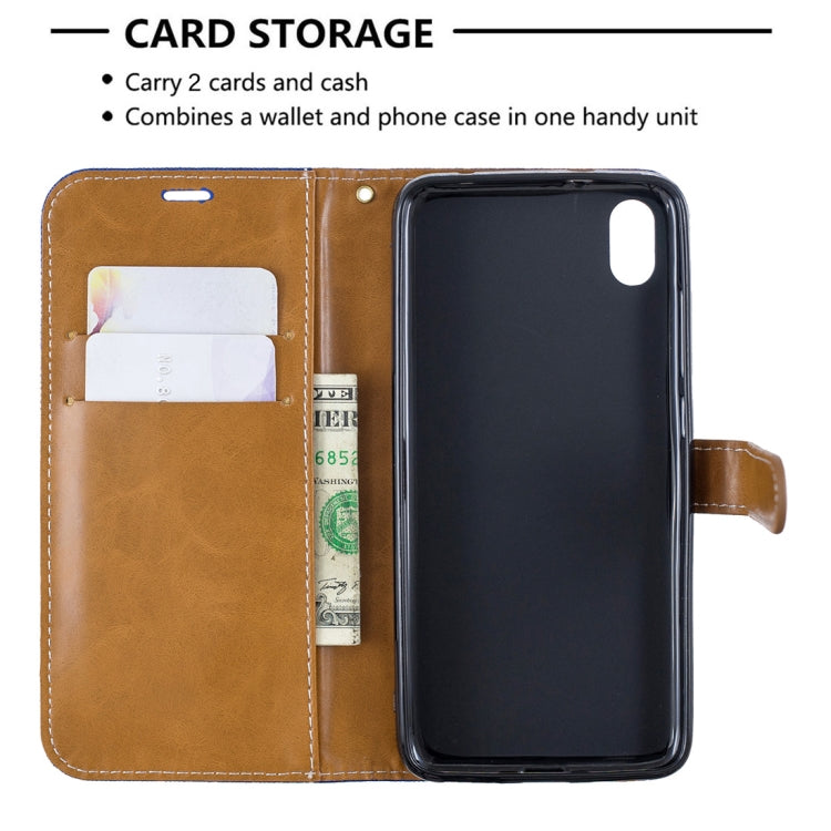 Color Matching Denim Texture Horizontal Flip Leather Case with Holder & Card Slots & Wallet & Lanyard for Xiaomi Redmi 7A