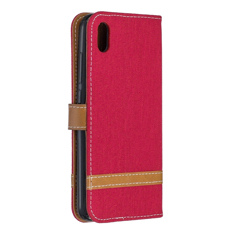 Color Matching Denim Texture Horizontal Flip Leather Case with Holder & Card Slots & Wallet & Lanyard for Xiaomi Redmi 7A