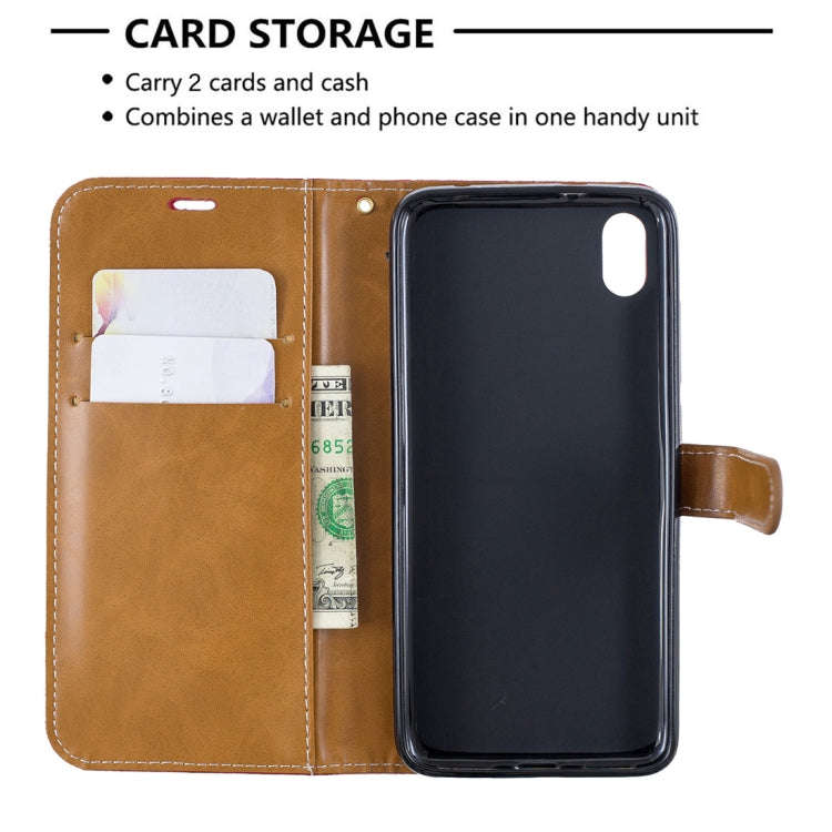 Color Matching Denim Texture Horizontal Flip Leather Case with Holder & Card Slots & Wallet & Lanyard for Xiaomi Redmi 7A