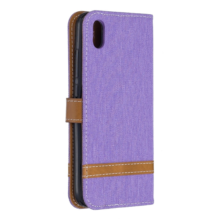 Color Matching Denim Texture Horizontal Flip Leather Case with Holder & Card Slots & Wallet & Lanyard for Xiaomi Redmi 7A