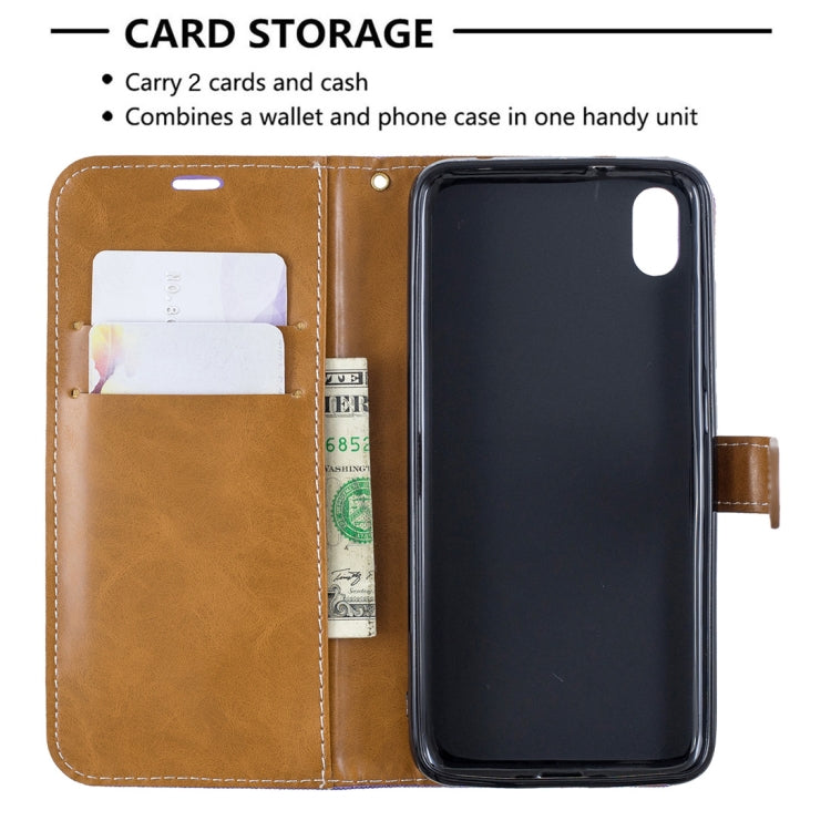 Color Matching Denim Texture Horizontal Flip Leather Case with Holder & Card Slots & Wallet & Lanyard for Xiaomi Redmi 7A