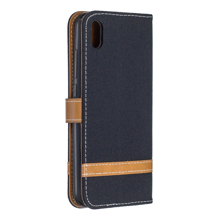 Color Matching Denim Texture Horizontal Flip Leather Case with Holder & Card Slots & Wallet & Lanyard for Xiaomi Redmi 7A