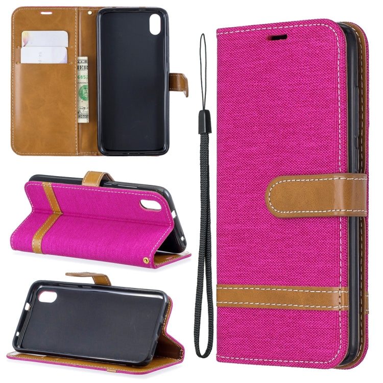 Color Matching Denim Texture Horizontal Flip Leather Case with Holder & Card Slots & Wallet & Lanyard for Xiaomi Redmi 7A