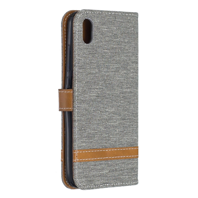 Color Matching Denim Texture Horizontal Flip Leather Case with Holder & Card Slots & Wallet & Lanyard for Xiaomi Redmi 7A