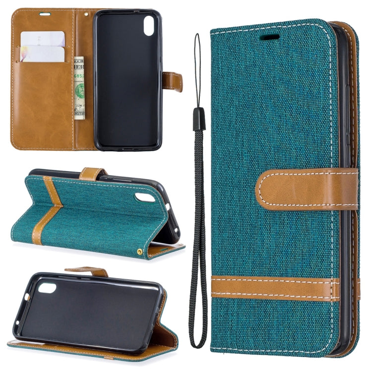 Color Matching Denim Texture Horizontal Flip Leather Case with Holder & Card Slots & Wallet & Lanyard for Xiaomi Redmi 7A