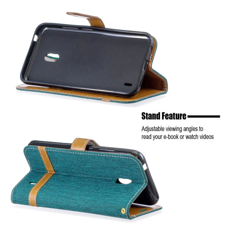 Color Matching Denim Texture Horizontal Flip Leather Case with Holder & Card Slots & Wallet & Lanyard for Nokia 2.2