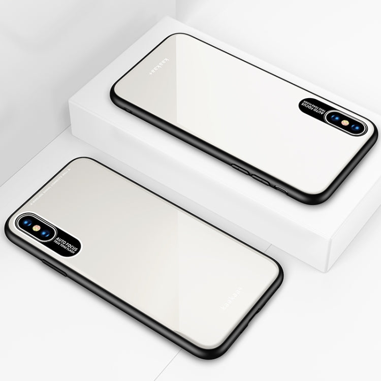 For iPhone X / XS Lycra Series Eye Protection TPU Acrylic Protection Case