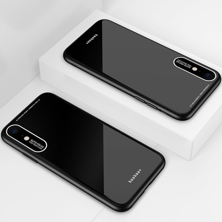 For iPhone XR Lycra Series Eye Protection TPU Acrylic Protection Case