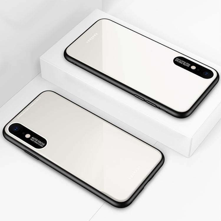 For iPhone XR Lycra Series Eye Protection TPU Acrylic Protection Case