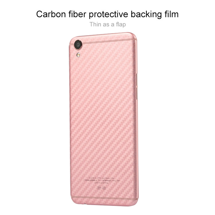 100 PCS Carbon Fiber Material Skin Sticker Back Protective Film For OPPO A7X