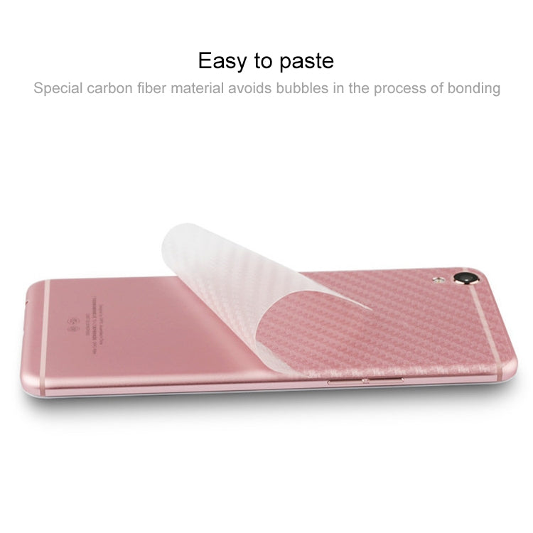 100 PCS Carbon Fiber Material Skin Sticker Back Protective Film For iPhone 6 & 6s