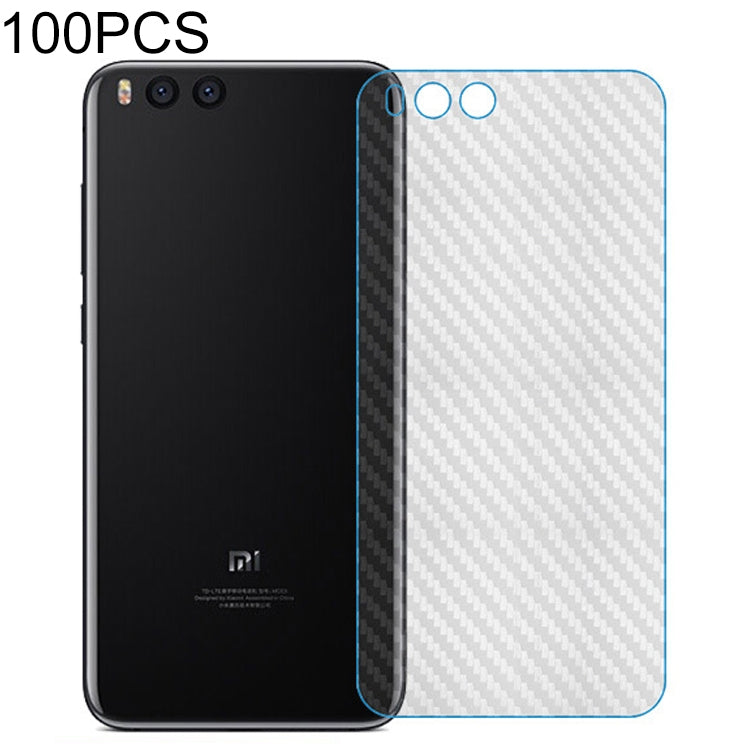 100 PCS Carbon Fiber Material Skin Sticker Back Protective Film For Xiaomi Redmi Note 6 Pro