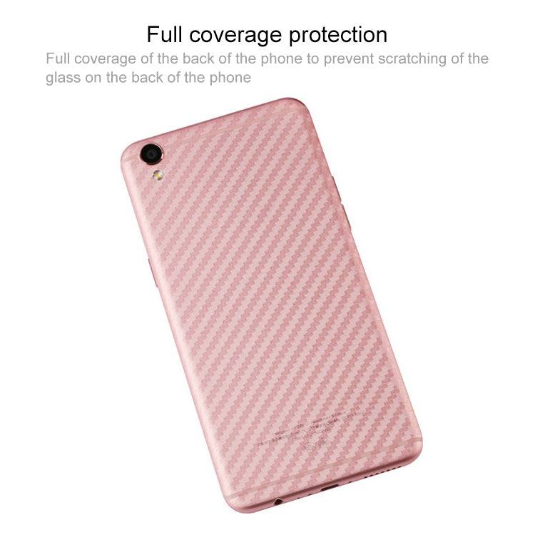 100 PCS Carbon Fiber Material Skin Sticker Back Protective Film For Xiaomi Mi Play