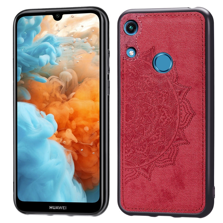 Embossed Mandala Pattern Magnetic PC + TPU + Fabric Shockproof Case for Huawei Honor 8A Pro
